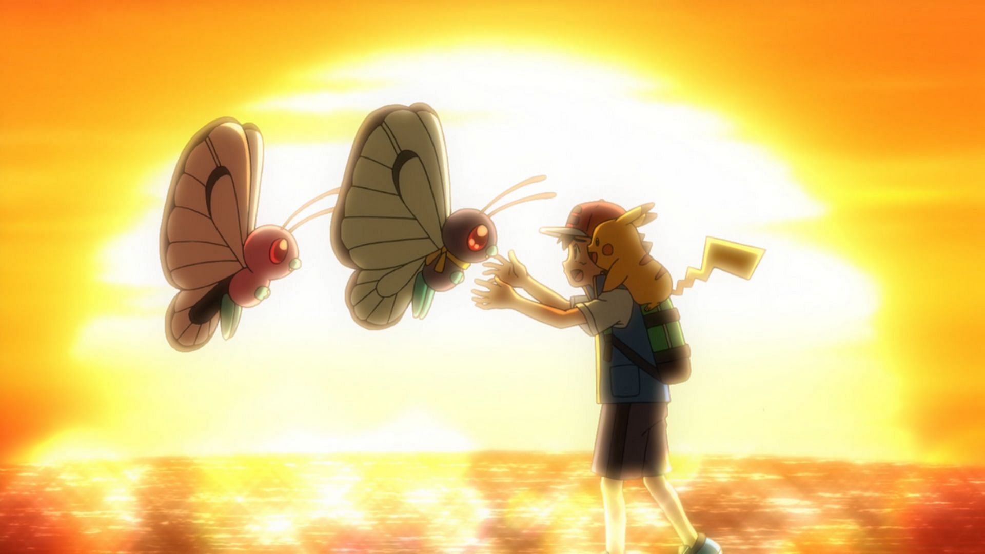 Ash giving up on Butterfree (Image via TPC)